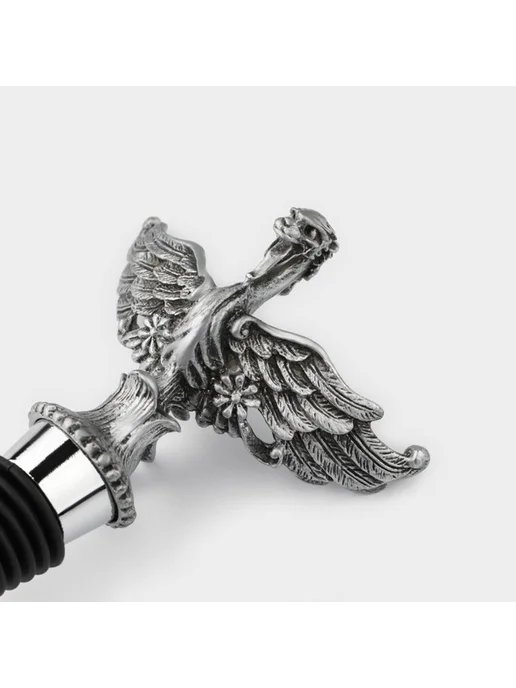 Уют for you Пробка для бутылки Парящий дракон, серебристая 12.5 см, серебристый, фото 3