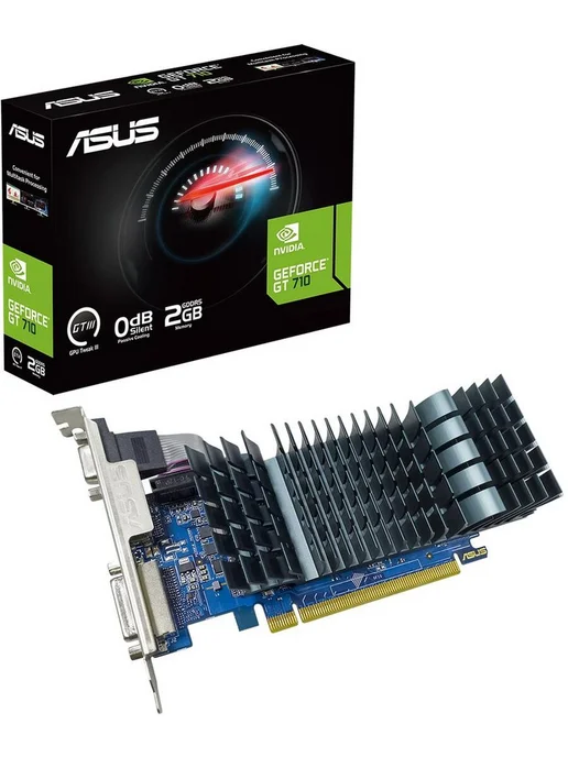Asus Видеокарта GT 710 2 ГБ RTL (90YV0ALA-M0NA00), синий, фото 2