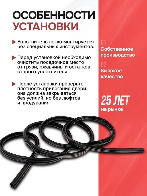 БРТ Уплотнители водостока для Приора 2170-2172, отливы 2 шт, 4 шт, фото 3