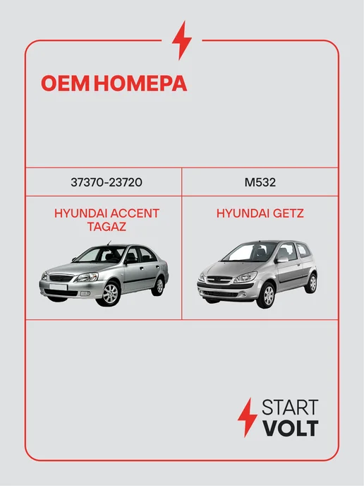 STARTVOLT Регулятор напряжения генератора Hyundai Accent Tagaz Getz, вариант, фото 2