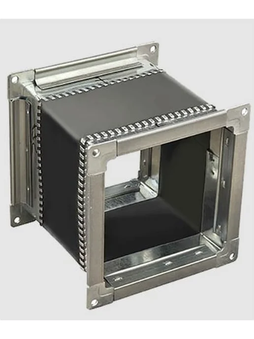 Гибкая вставка прямоугольная сталь оцинкованная 280х280, 280x280, фото 2
