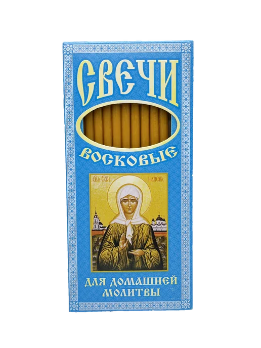 Церковные товары Свечи для домашней молитвы Матрона Московская, голубой, фото 3
