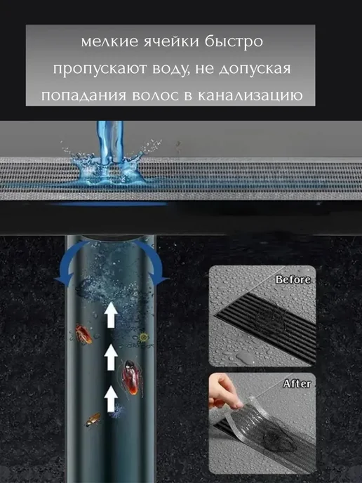 Premium качество о Сетка для слива фильтр для душа ванной дренажный канал, серый, фото 7