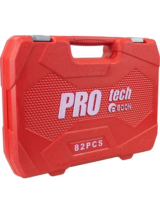 Edon Набор ключей и головок для автомобиля 82 предмета, красный, фото 5