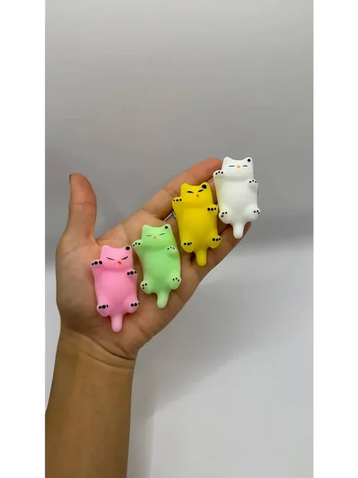 www_dan Таба сквиш котик антистресс игрушка, белый, фото 2