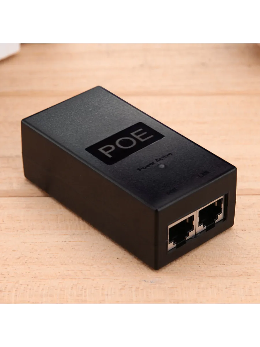 Инжектор PoE для видеонаблюдения 48V 0.5A 24W