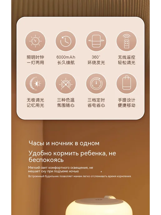 Ночной свет Размер Без мерцания на видео, вариант, фото 7