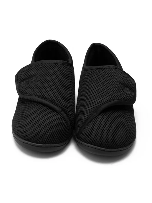 Унисекс кроссовки для диабетиков, нескользящие, Hook&Loop XL, черный, фото 2