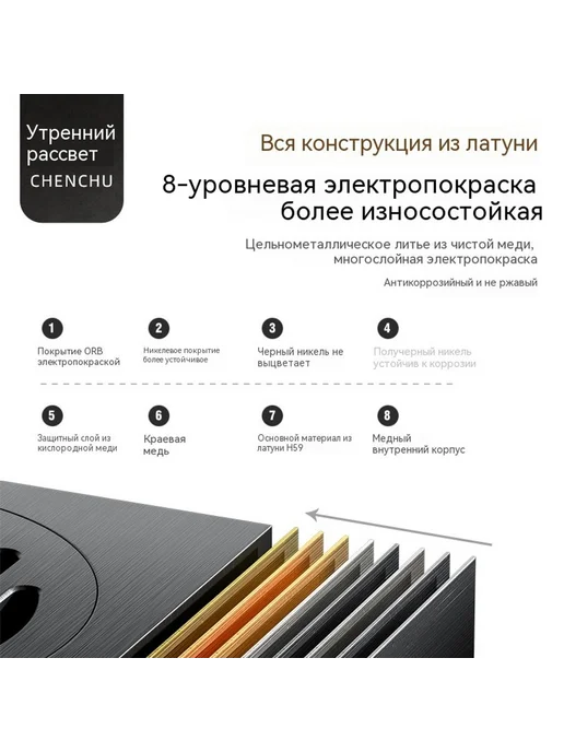 Наземная утечка хромированный цвет, серый, фото 3