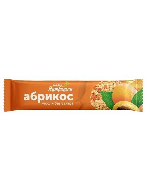 Батончик-мюсли Доктор Нутришн абрикос без сахара 30 г 1 шт, 30 г, 1 шт