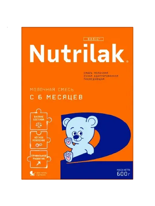 Нутрилак 2 Смесь молочная 6-12 месяцев 600г, 600 г