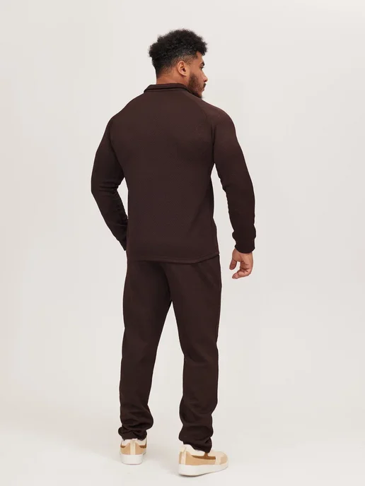 ASAN BRAND Спортивный костюм полузамок, коричневый, фото 8