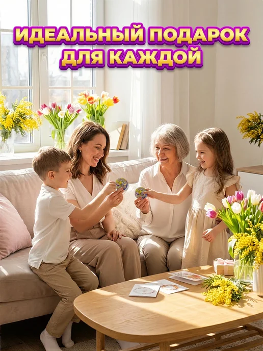 Филькина грамота Магнит на холодильник акриловый С праздником 8 марта 1, вариант, фото 5