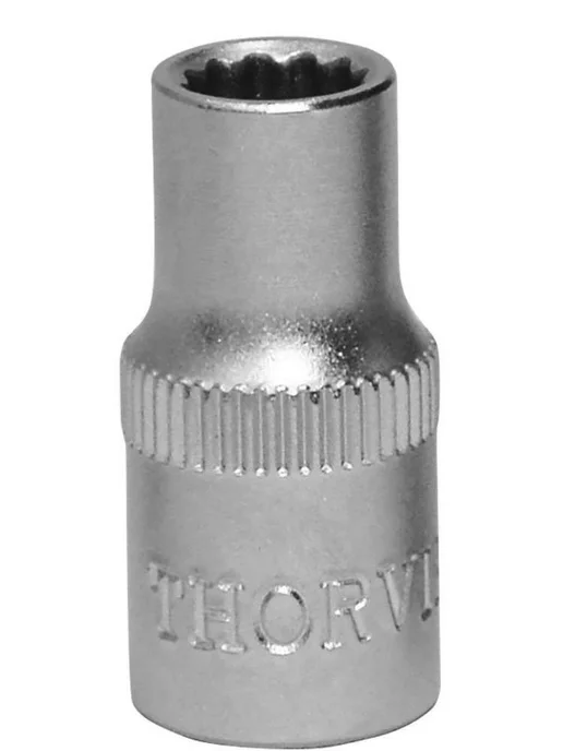 THORVIK Головка торцевая 12-гранная 1 4" 4 мм, S11S12040, серый, фото 2