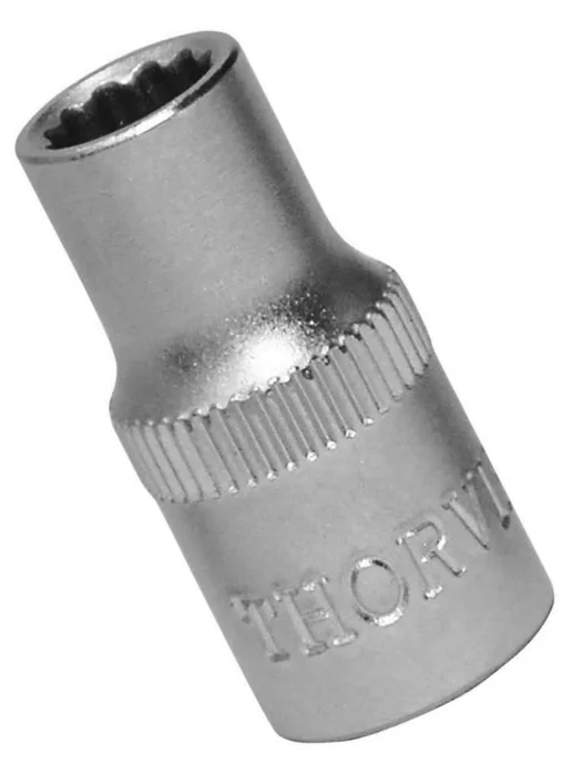 THORVIK Головка торцевая 12-гранная 1 4" 4 мм, S11S12040, серый, фото 3