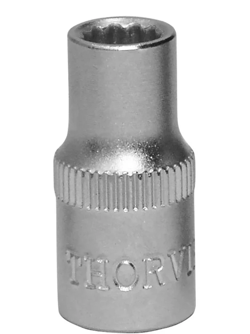 THORVIK Головка торцевая 12-гранная 3 8", 8 мм, S12S1208, серый, фото 2