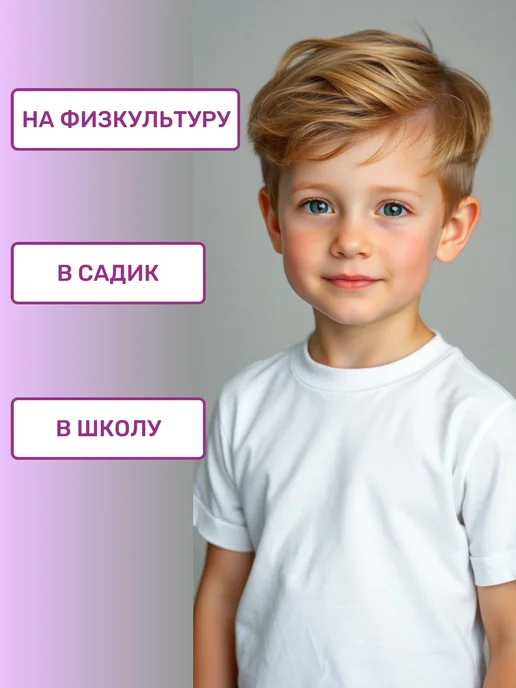 Футболка детям черная базовая хлопок, белый, 2 шт, фото 4