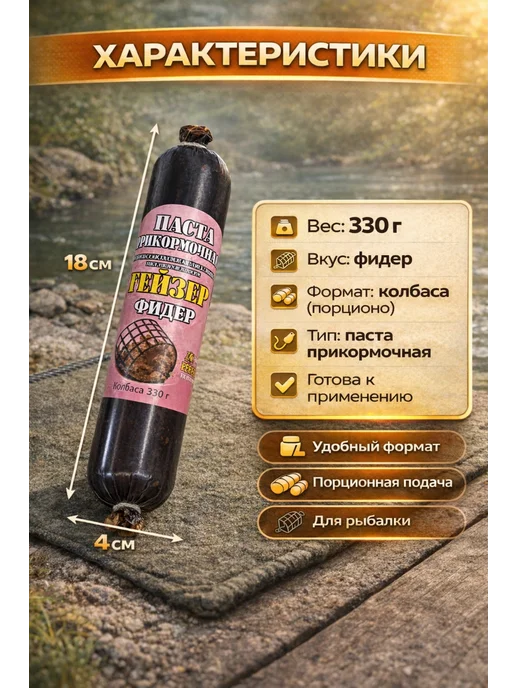 Family Joys Home Прикормка-паста Гейзер, Фидер, 330 г, 330 г, фото 5