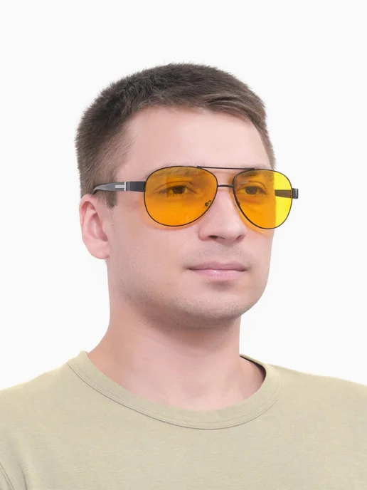 Мастер К Очки защитные для водителя антиблик, желтый, фото 7