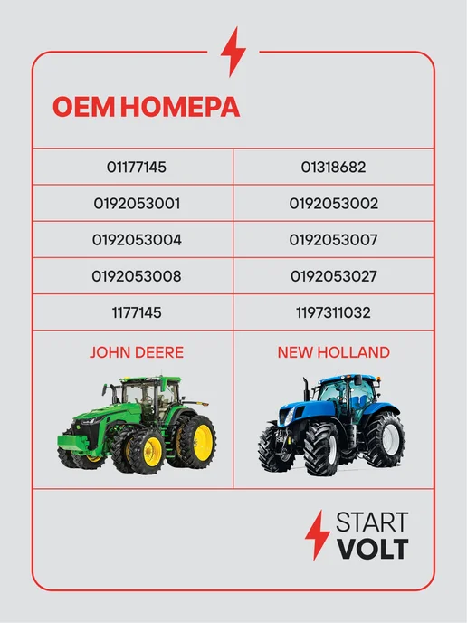 STARTVOLT Регулятор напряжения генератора John Deere Case New Holland, вариант, фото 2