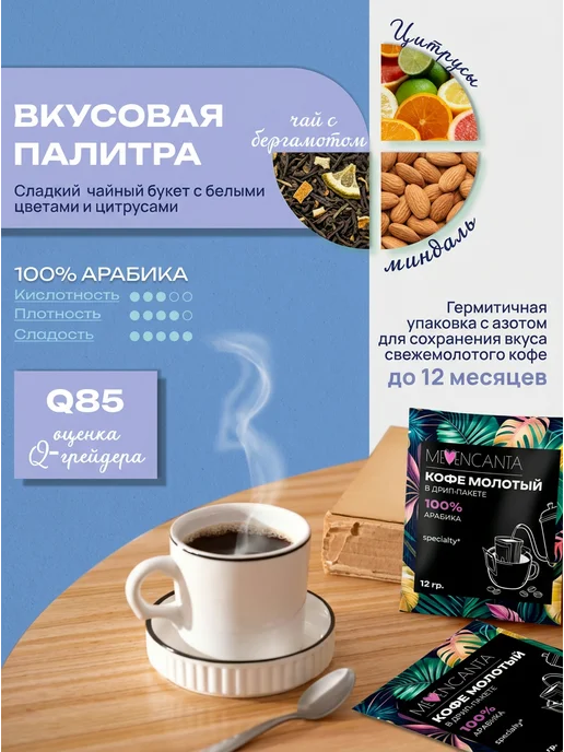 Дрип кофе Ассорти 8шт*12гр MeEncanta, 8 шт, 12 г, фото 2
