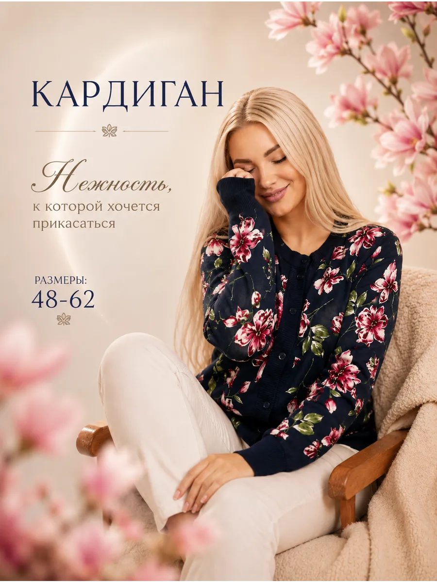 Кофта летняя тонкая на пуговицах с принтом
