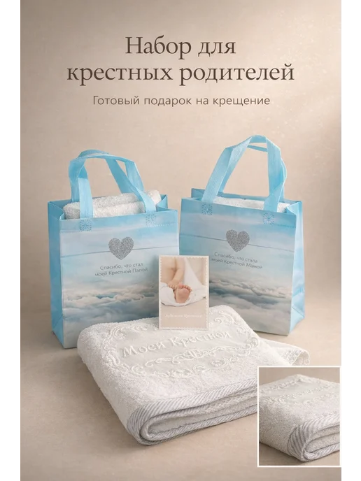NatexTime Подарок для крестных родителей, белый, фото 4