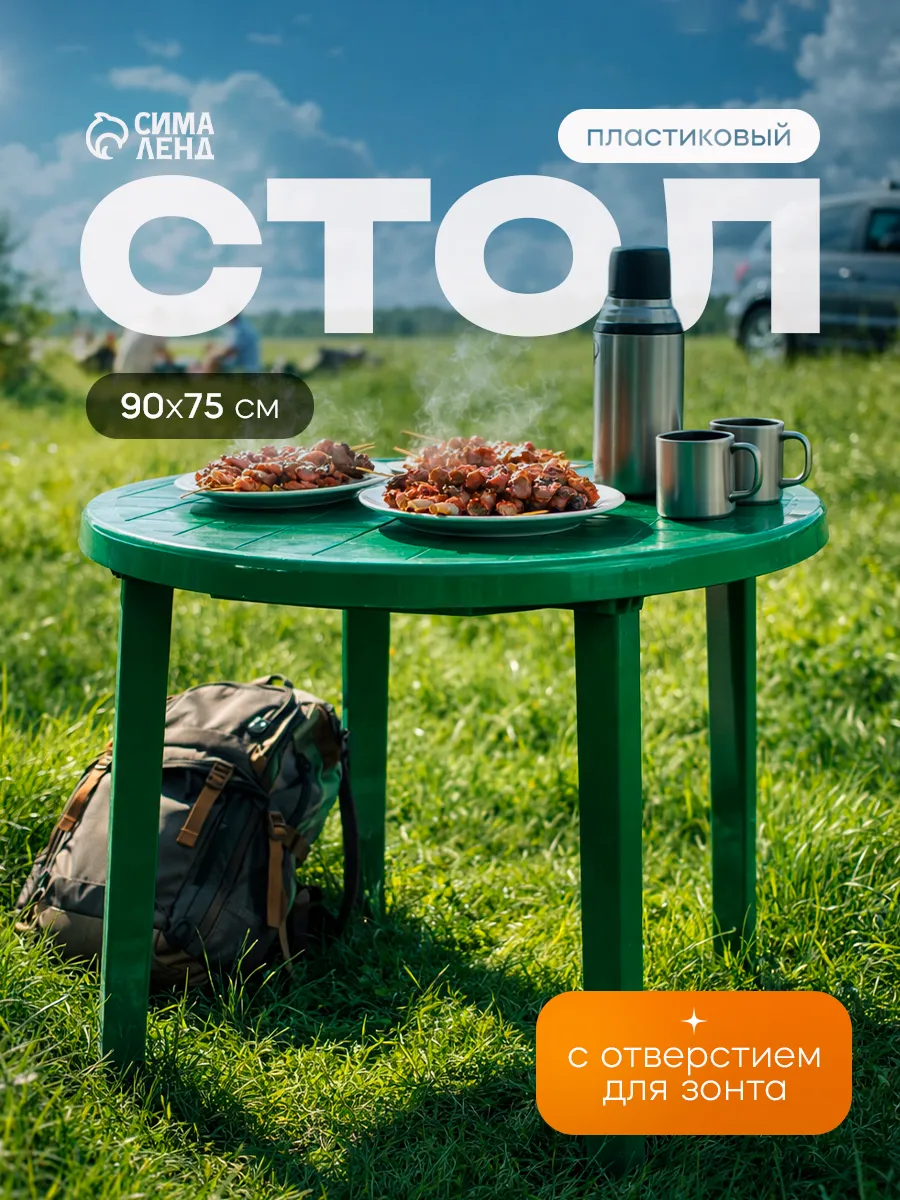 Стол пластиковый круглый