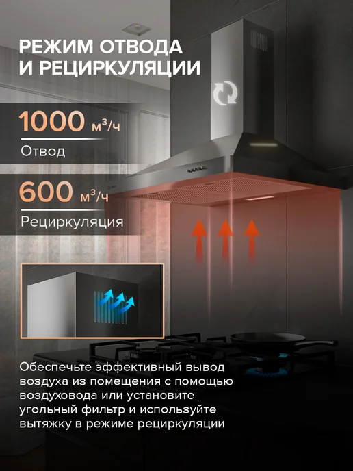 Libhof Вытяжка кухонная купольная LD-1060 silver, серебристый, фото 3