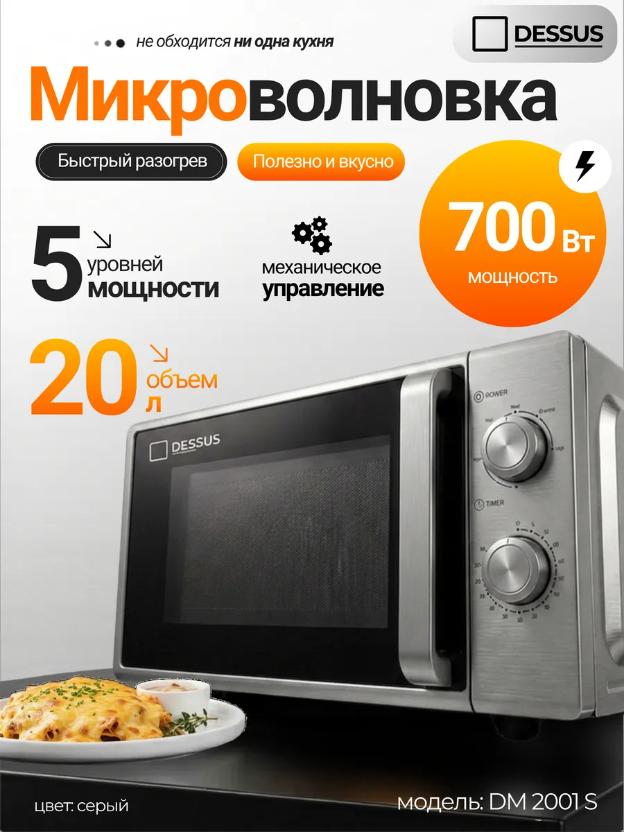 Микроволновка маленькая для разогрева еды 20 л