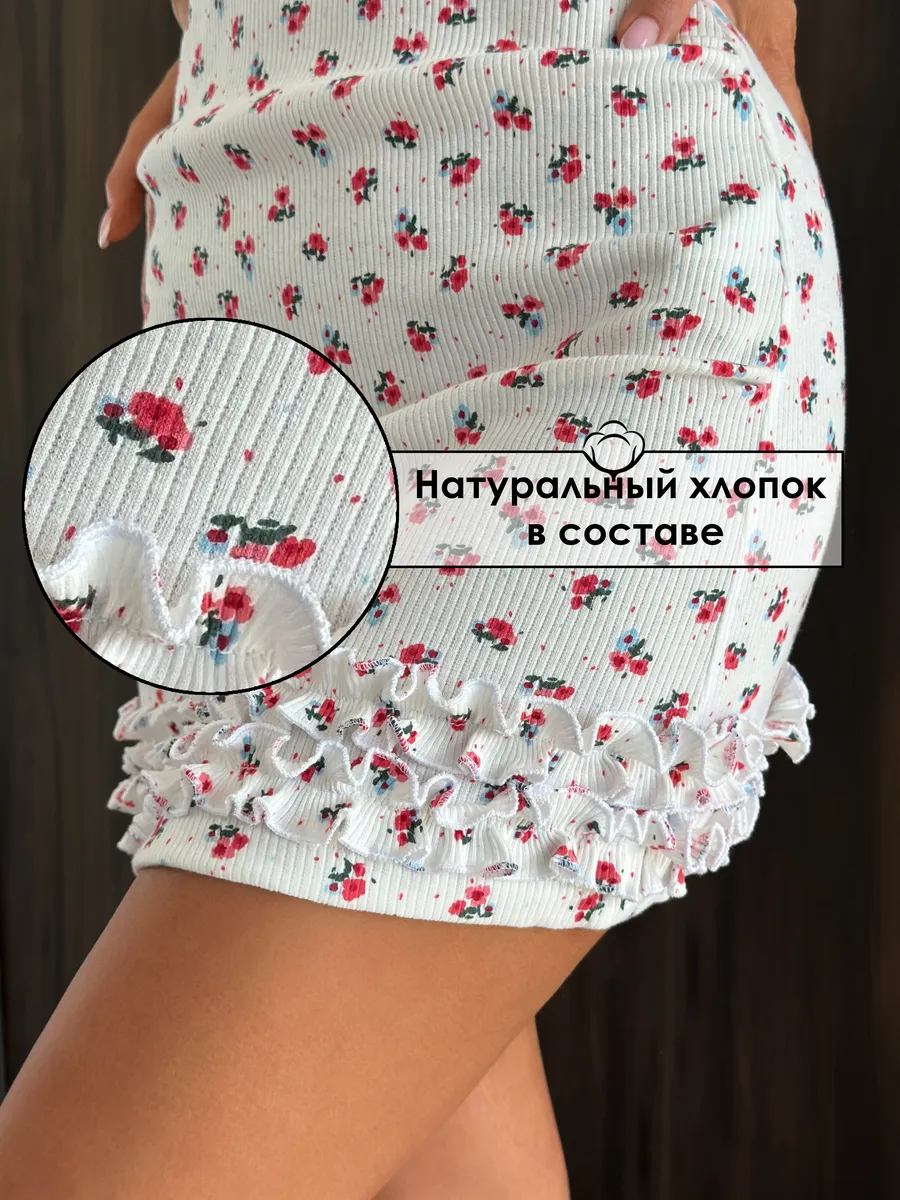 Ночная сорочка женская красивая в рубчик хлопок Россия