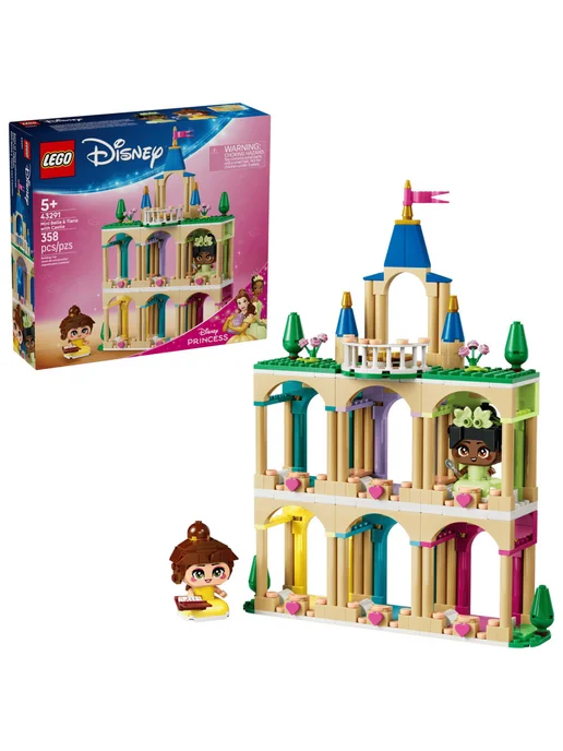 LEGO Конструктор Disney 43291 Мини-Белль и Тиана с замком, розовый, фото 3