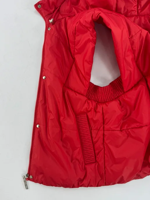 BLOOM Fashion Жилет утепленный стеганый большие размеры, красный, фото 5