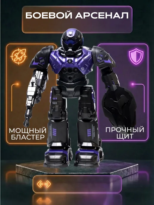IQ BOT Робот игрушка с голосовым управлением, синий, фото 7
