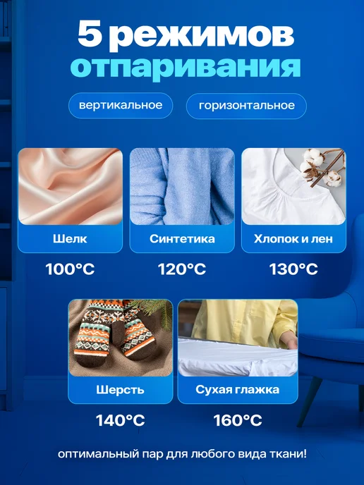 GNEL Отпариватель ручной для одежды вертикальный SG-1250CS, розовый, фото 3