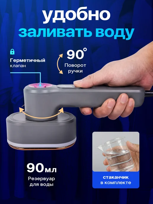 GNEL Отпариватель ручной для одежды вертикальный LM-2306, белый, фото 7