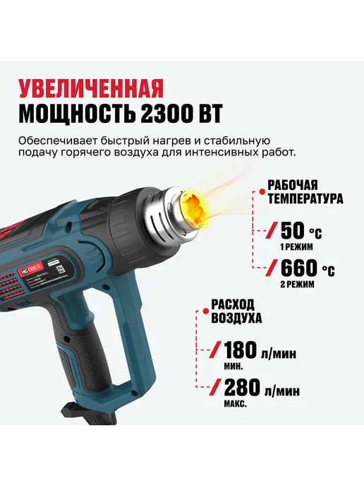 Alteco Фен технический HG 0610 R 79683, синий, фото 3