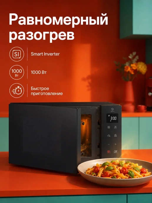 Микроволновая печь LG MW25R35GIS, черный, фото 2