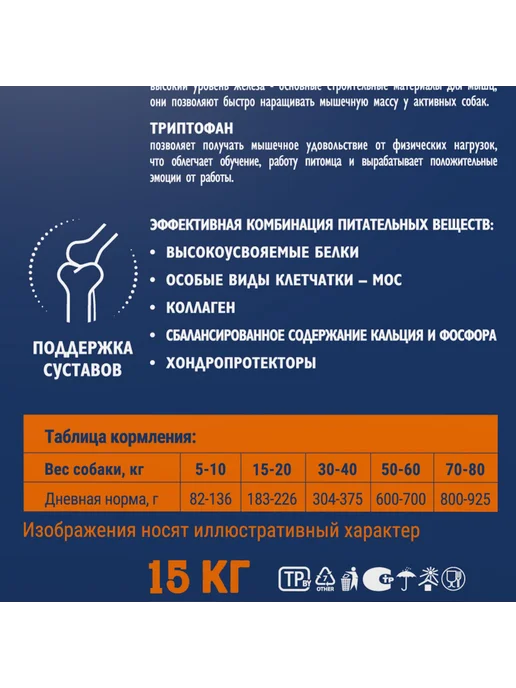 Сухой корм Brit Высокими Затратами для собак, курица, 15 кг, фото 5