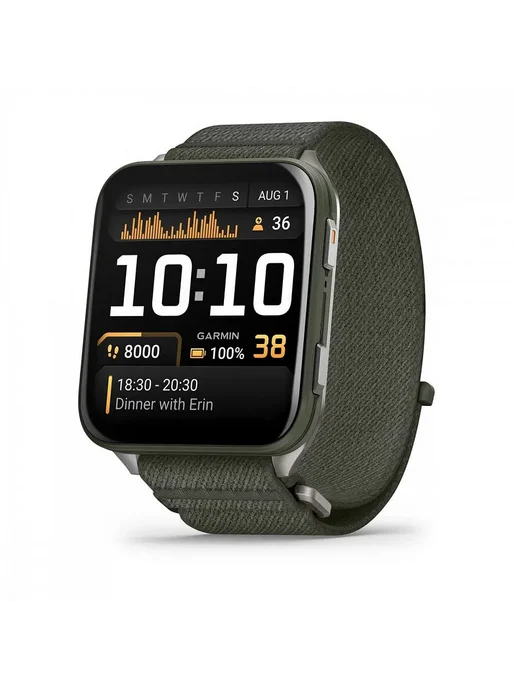 Garmin Смарт-часы VENU X1 MOSS TITANIUM with MOSS NYLON BAND, титан, фото 3