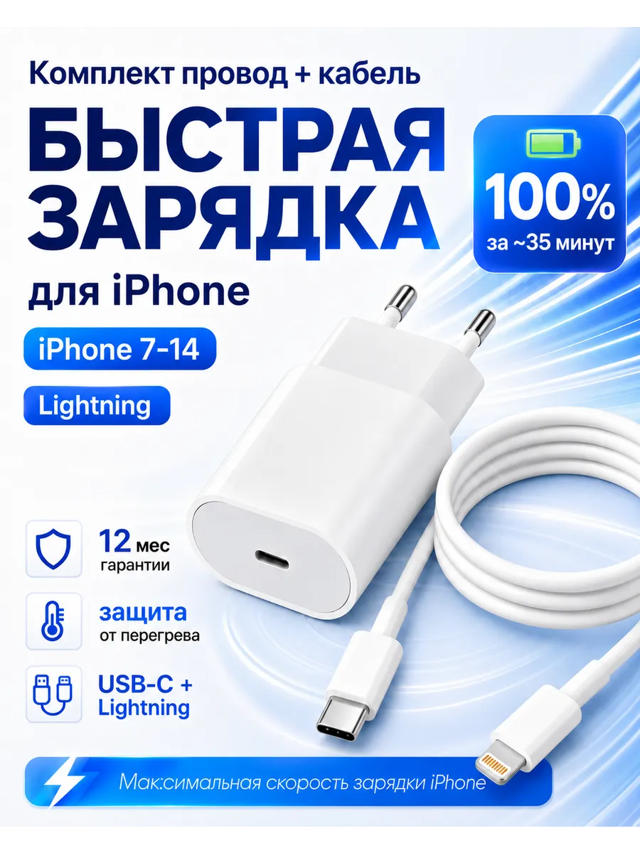 Быстрая зарядка для iphone 20W