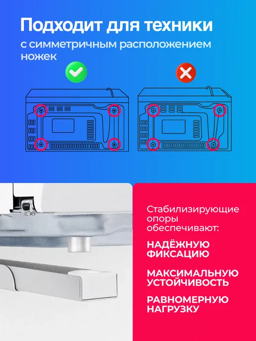 UniqHouse Кронштейн для микроволновки на стену металлический, 2 шт, 2 шт, фото 3