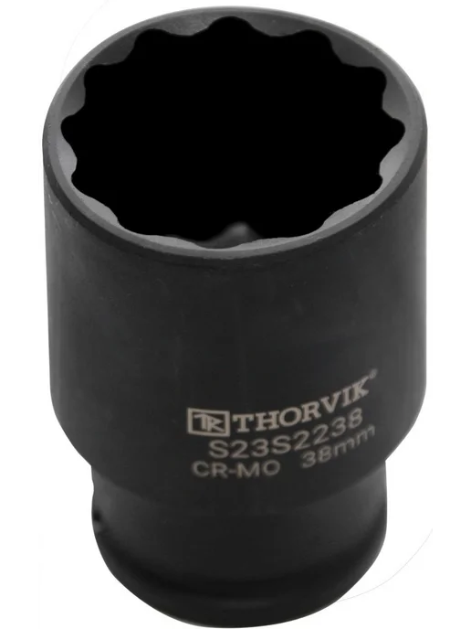 THORVIK Головка ударная глубокая 12-гр. 1 2" 32мм S23S2232, черный, фото 4