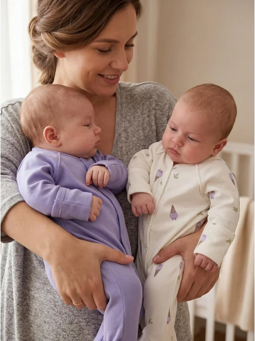 Maxmama Слип для новорожденных комбинезон нательный 2 штуки, вариант, фото 7