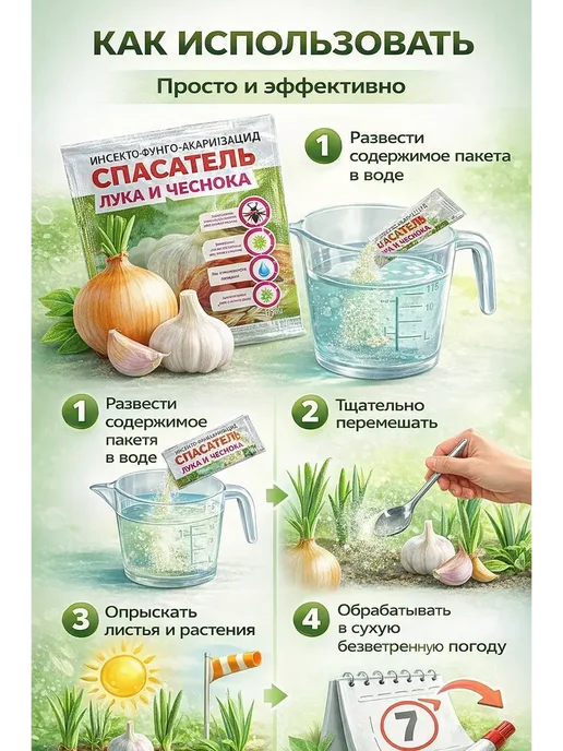 ElinkaMel Инсектицид от луковой мухи и вредителей спасатель лука, 10 мл, фото 2