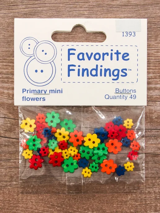 BLUMENTHAL LANSING Пуговицы Favorite Findings, мини "Цветочки" 5-10 мм, вариант, фото 2