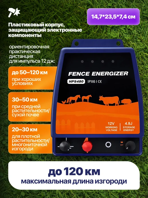 Джентл Генератор импульсов Электропастух Fencer 12, вариант, фото 2