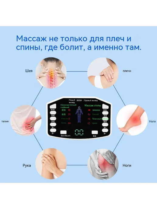 Массажер Синяя наклейка Английский, синий, фото 4