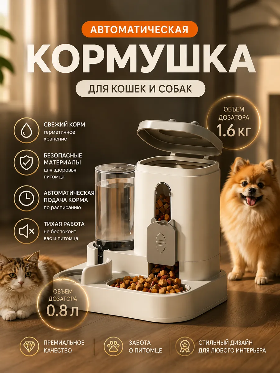 Кормушка для кошек автоматическая