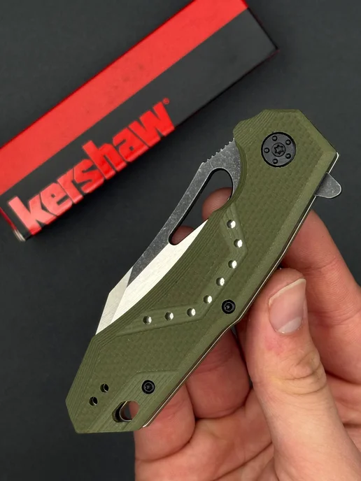Knife Shop Нож складной Туристический Kershaw, зеленый, фото 2
